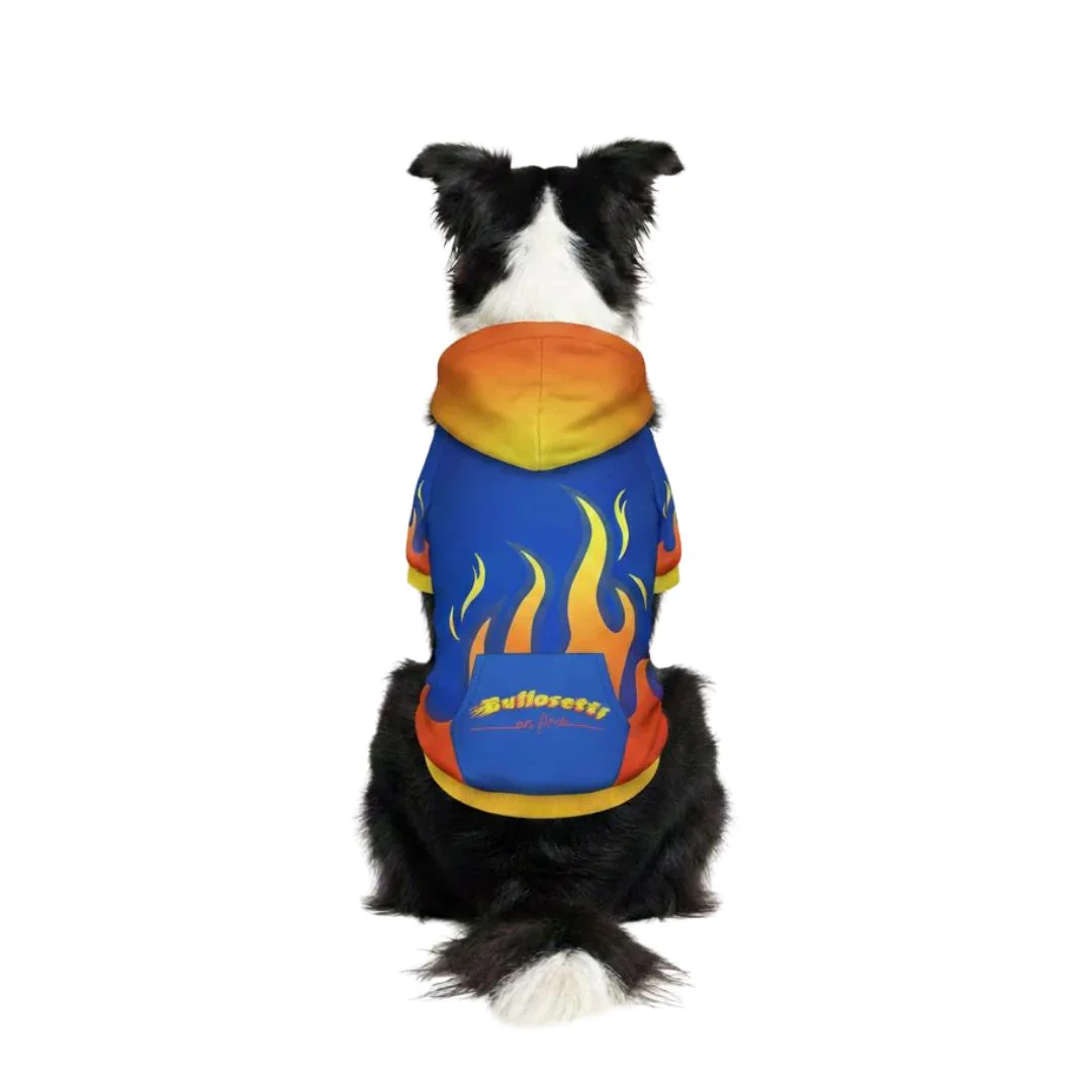 Felpa con cappuccio FIRE - con zip e maniche - immagine 2