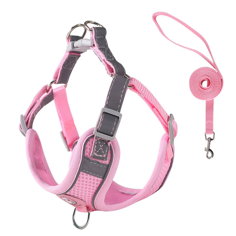 Pettorina Traspirante + Guinzaglio 3 colori per cani da 1 a 35 kg - immagine 3