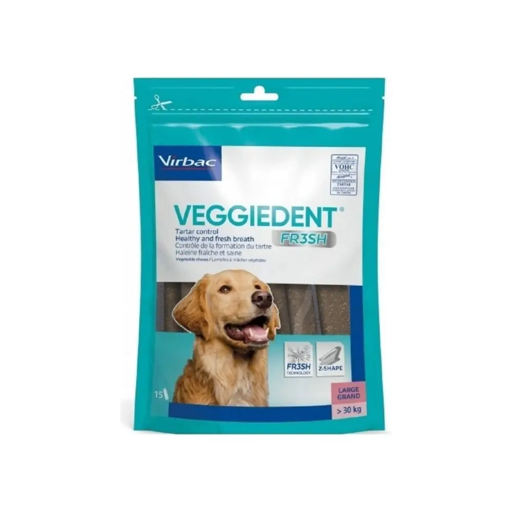 Virbac Veggiedent Fresh L Snack Igiene orale snack Cani >30kg - immagine 2