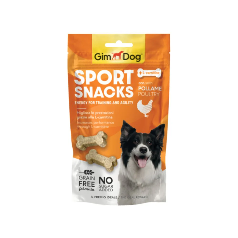 Gimborn GimDog Sport Snacks con Pollame 60g Snack per Cani