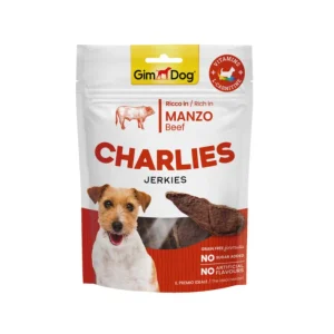 Gimdog Charlies Jerkies Manzo 70g Snack per Cani
