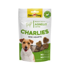 Gimdog Charlies Mini Hearts Agnello 70g Snack per Cani
