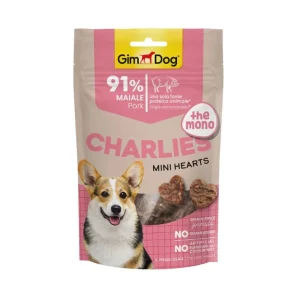 Gimdog Charlies Mini Hearst Maiale 70g Snack per Cani