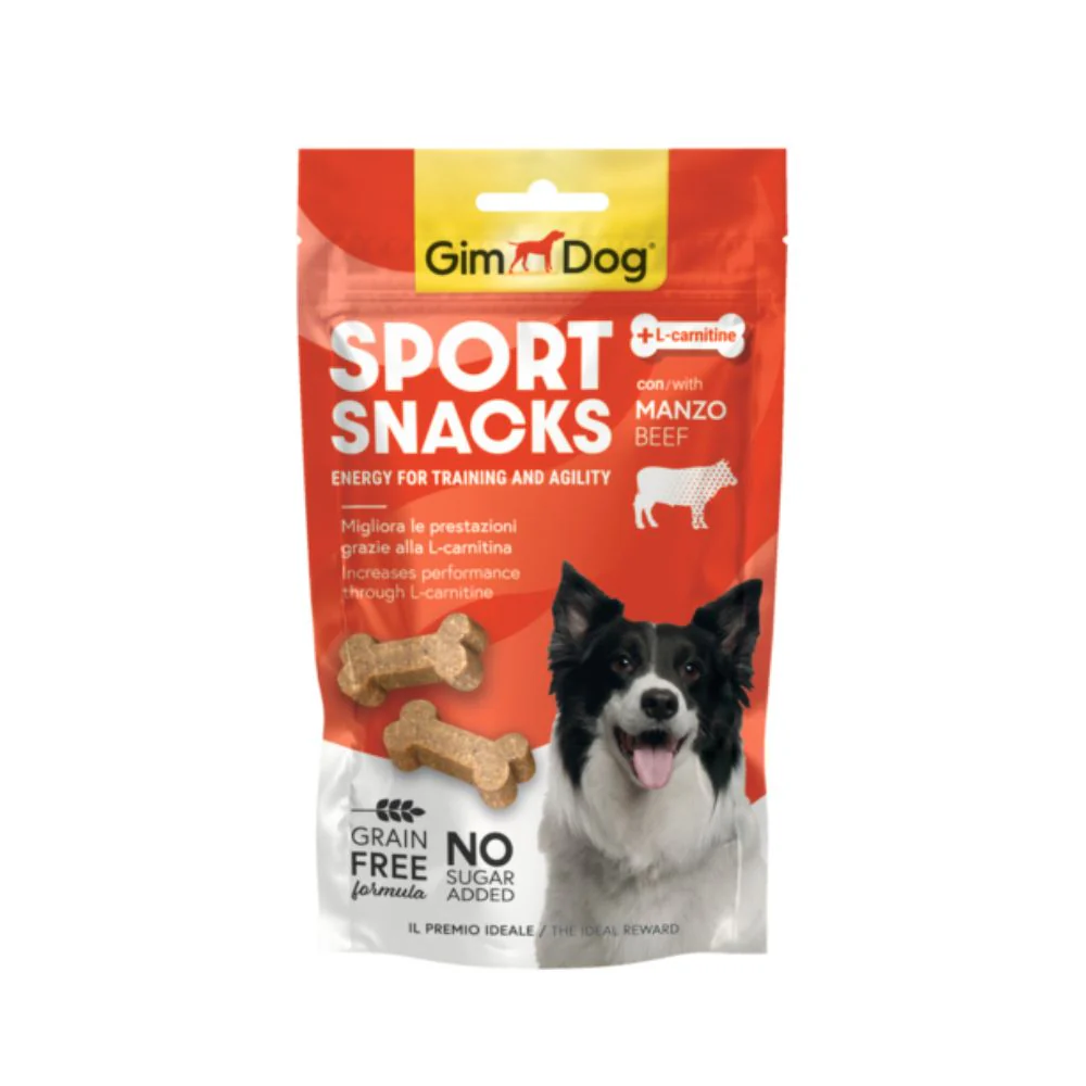 Gimborn GimDog Sport Snacks con Manzo 60g Snack per Cani