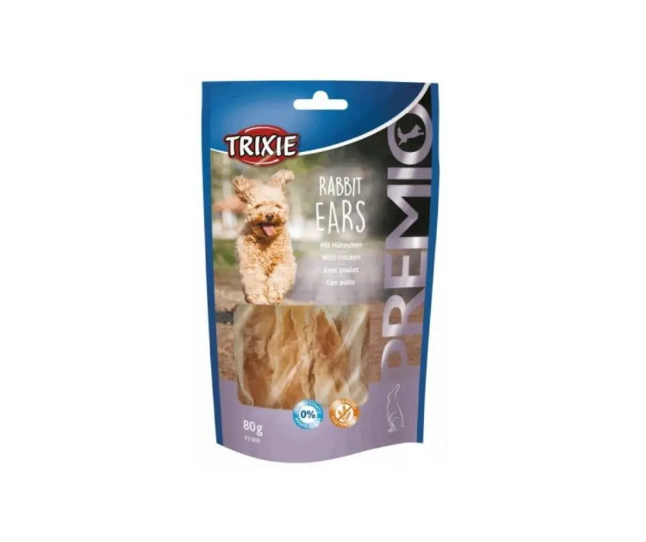 Trixie Premio Rabbit Ears con Pollo 80g Snack per Cani