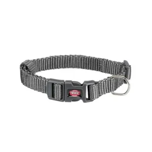 Trixie Premium Collare Grigio S-M 30-45Cm/15mm