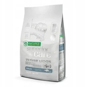 Nature's Protection White Dogs Pesce Bianco Small e Mini Adult 1,5kg Crocchette Cani