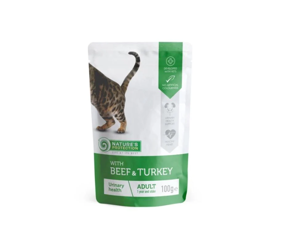 Nature's Protection Urinary Health con Manzo e Tacchino Bustina per Gatti 100g - immagine 2