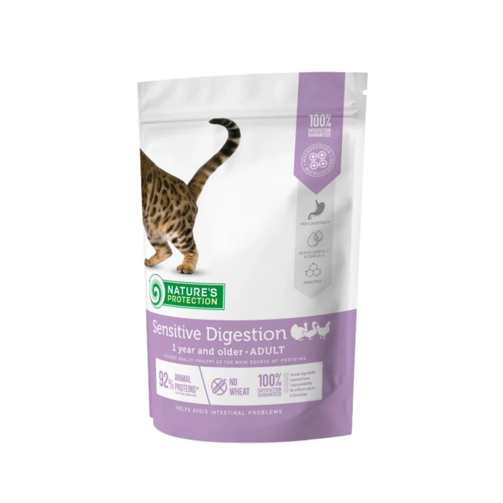 Nature's Protection Sensitive Digestion Pollame Adult 400g Crocchette Gatti