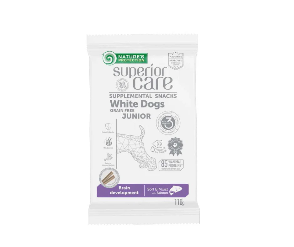 Nature's Protection White Dogs Brain Development Junior Snack Cani 110g - immagine 2