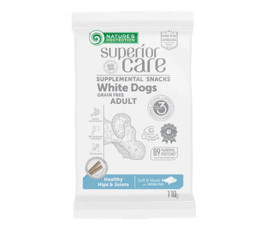 Nature's Protection White Dogs Healty Hips & Joints Pesce Bianco Snack Cani 110g