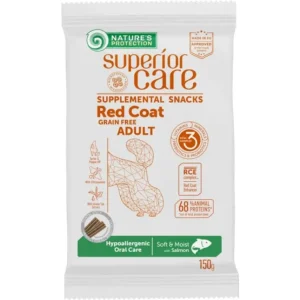 Nature's Protection Red Coat Hypoallergenic Oral Care Salmone Snack Cani 150g