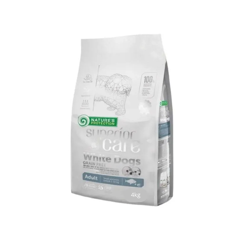 Nature's Protection White Dogs Pesce Bianco Small e Mini Adult 4kg Crocchette Cani - immagine 2