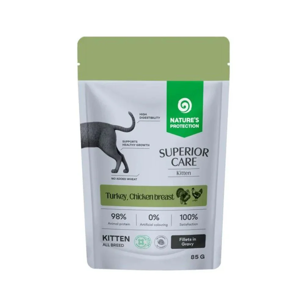 Nature's Protection Superior Care Kitten Tacchino e Pollo 85g Bustina per Gattini - immagine 2