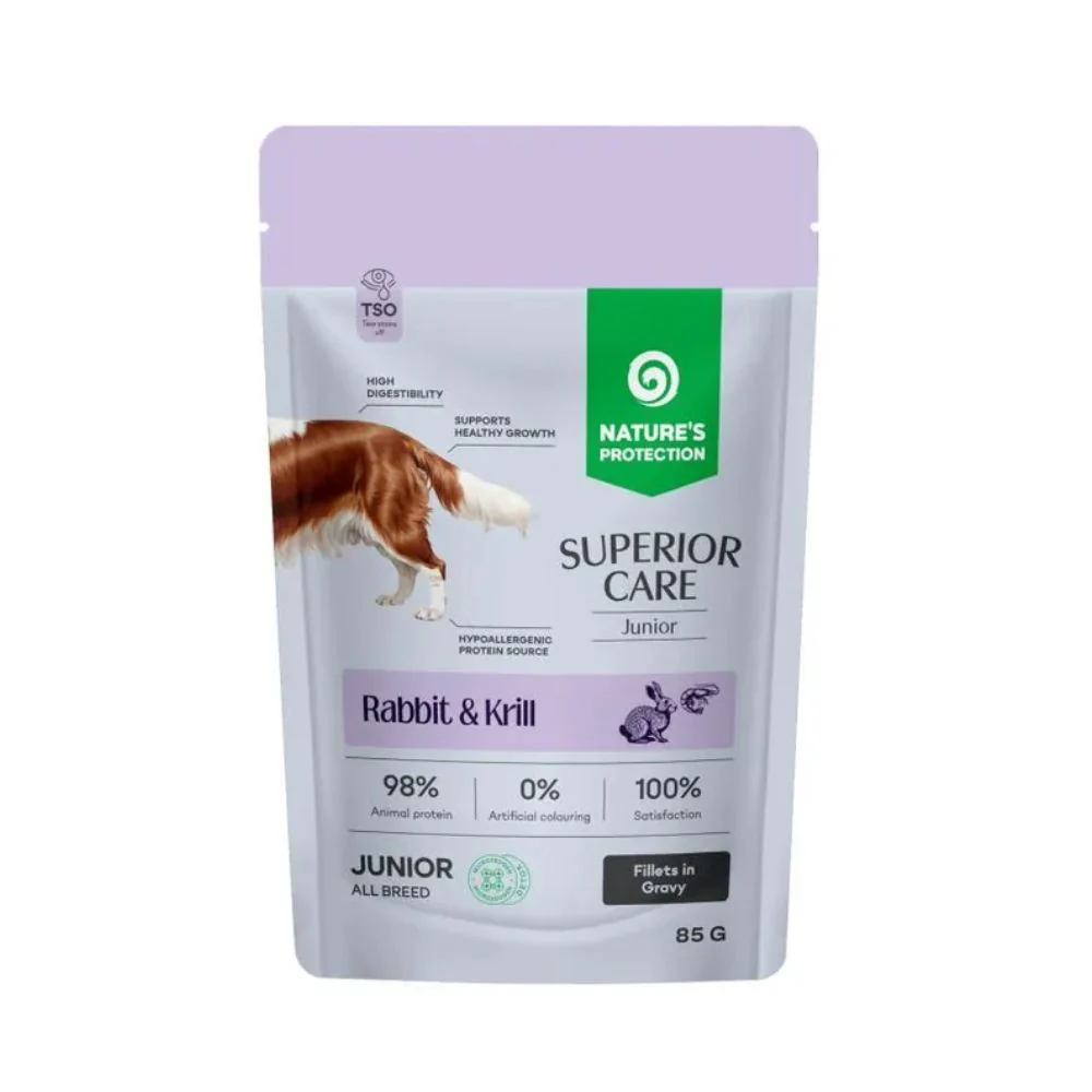 Nature's Protection Superior Care Coniglio e Krill 85g Bustina per Cani Cuccioli - immagine 2