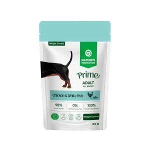 Nature's Protection Prime Weight Control Pollo e Pesce Bianco 85g Bustina per Cani Adulti