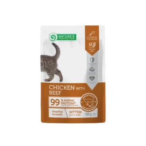 Nature's Protection Healthy Growth Kitten Pollo con Manzo Bustina per Gattini 100g