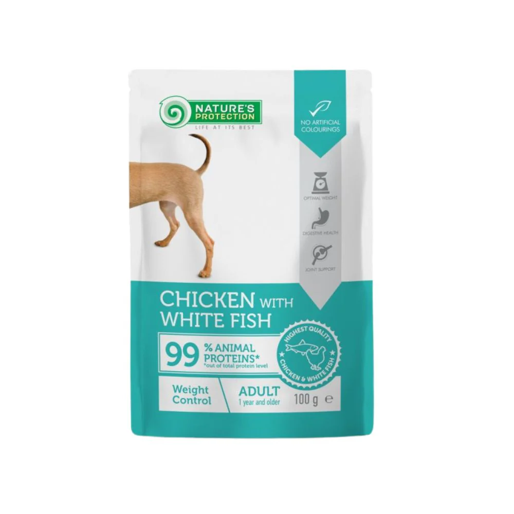 Nature's Protection Weight Control con Pollo e Pesce Bianco Bustina per Cani 100g - immagine 2