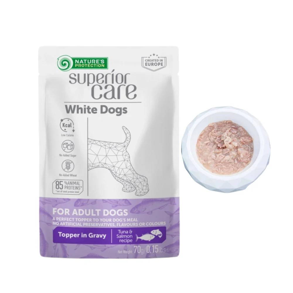Nature's Protection White Dog Topper Tonno e Salmone 70g Bustina Cani - immagine 2