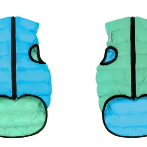 AiryVest Lumi Piumino Revers Verde/Blu S30 cm per Cani