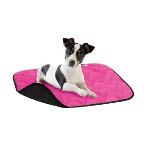 AiryVest Dog Mat Tappetino Ultraleggero Tg. L Rosa/Nero per Cani e Gatti