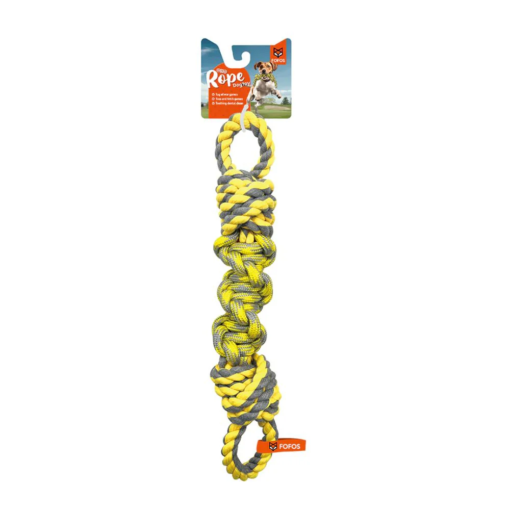 Fofos Flossy Rope Corda Gialla 44cm Gioco per Cani