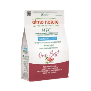 Almo Nature HFC Our Best Sterilised Maiale Fresco 1,2Kg Crocchette Gatti Adulti