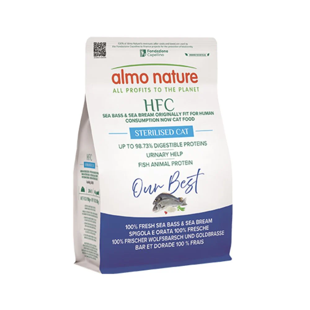 Almo Nature HFC Our Best Sterilised Spigola e Orata 1,2Kg Crocchette Gatti Adulti - immagine 2