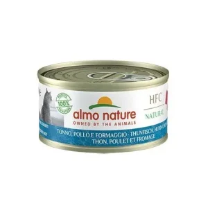 Almo Nature HFC Natural Tonno Pollo e Formaggio 70g Lattina Gatti Adulti