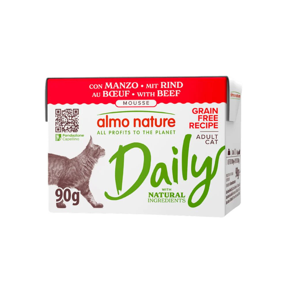Almo Nature Daily Mousse Manzo 90g Tetra Recart Gatti - immagine 2