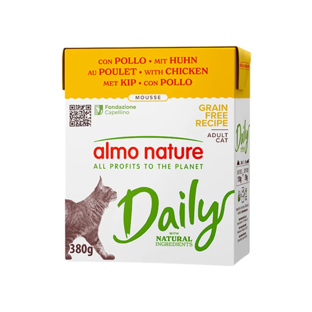 Almo Nature Daily Mousse Pollo 380g Tetra Recart Gatti - immagine 2