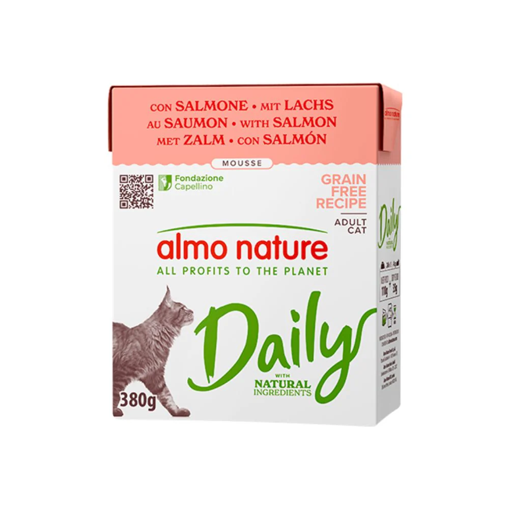 Almo Nature Daily Mousse Salmone 380g Tetra Recart Gatti - immagine 2