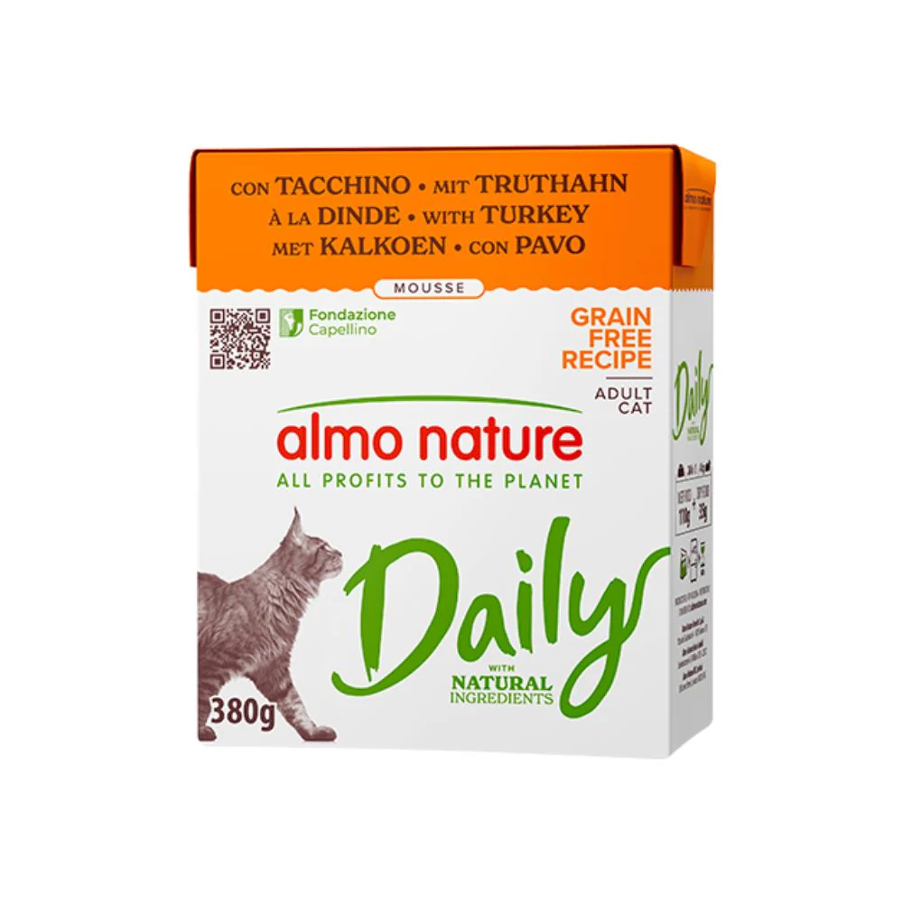 Almo Nature Daily Mousse Tacchino 380g Tetra Recart Gatti - immagine 2