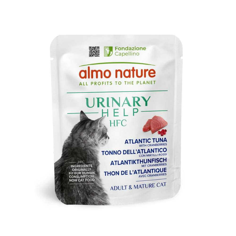 Almo Nature HFC Urinary Help Tonno dell'Atlantico con Mirtilli Rossi 50g Bustina Gatti Adulti - immagine 2