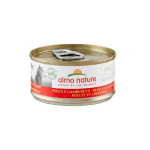 Almo Nature HFC Natural Con Pollo e Gamberetti 70g Lattina Gatti Adulti