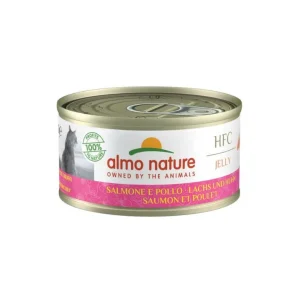 Almo Nature HFC Jelly Salmone Pollo 70g Lattina Gatti Adulti
