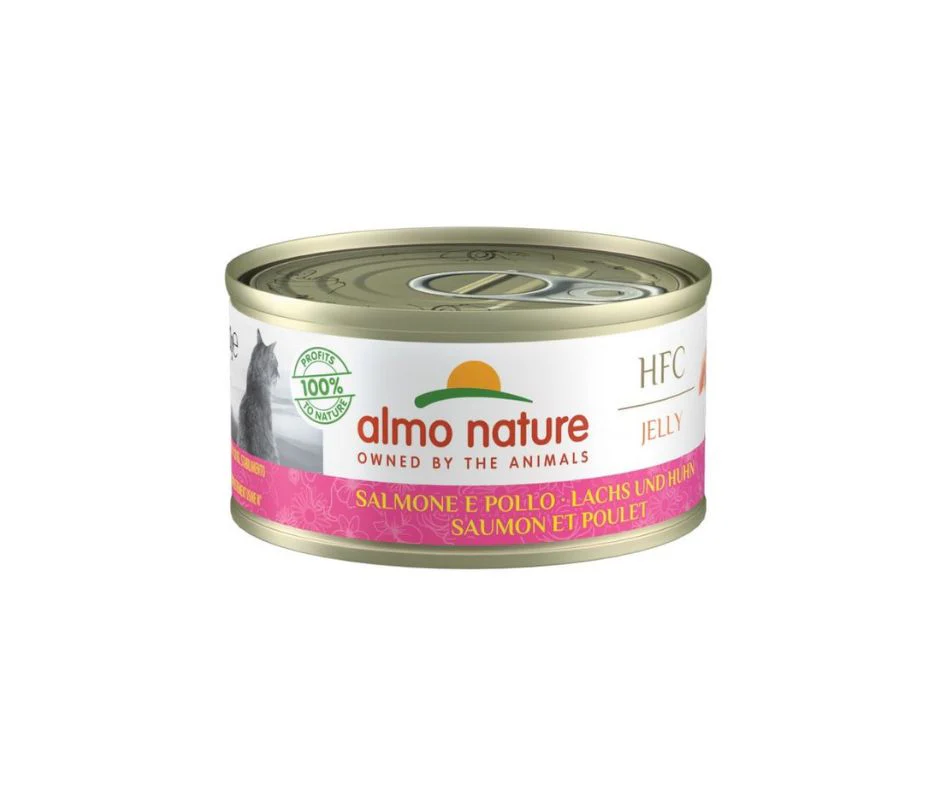 Almo Nature HFC Jelly Salmone Pollo 70g Lattina Gatti Adulti - immagine 2