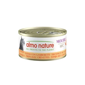 Almo Nature HFC Mousse Tonno e Gamberetti 70g Lattina Gatti Adulti