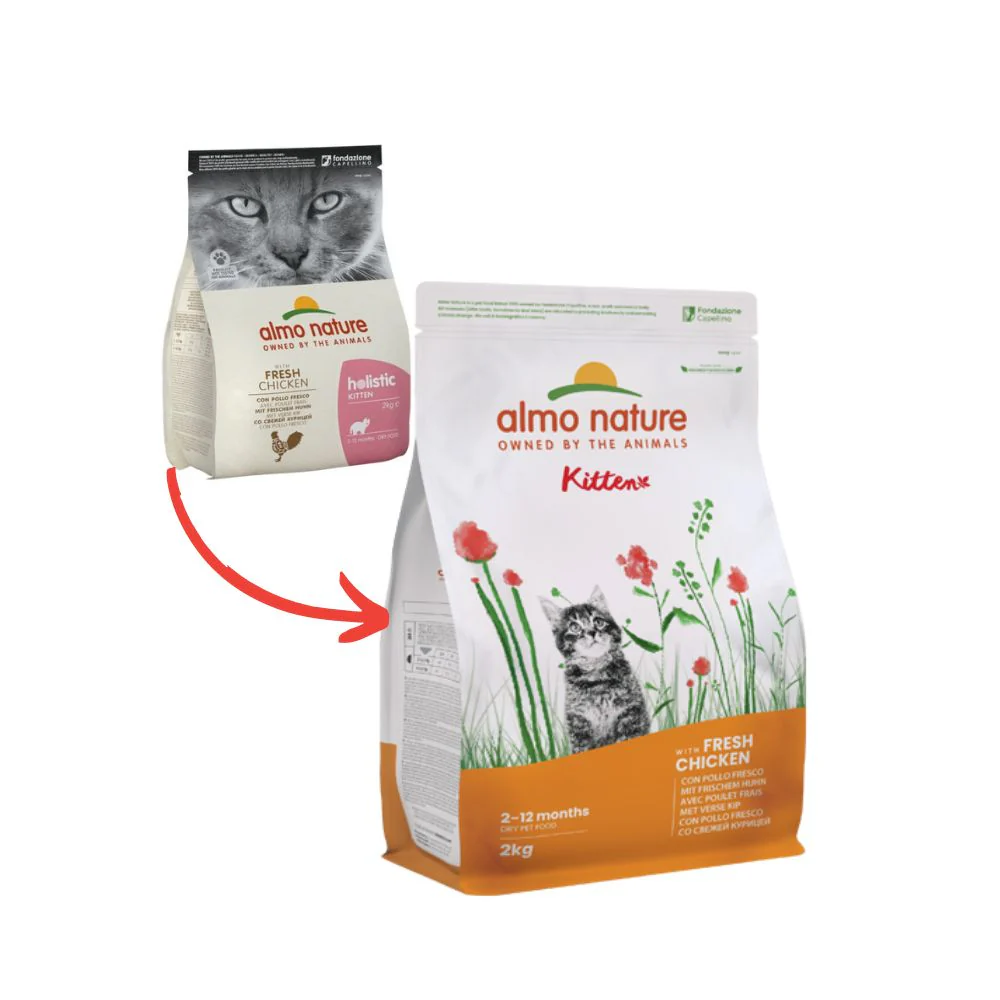 Almo Nature Kitten Pollo Fresco 2Kg Crocchette Gattini - immagine 2