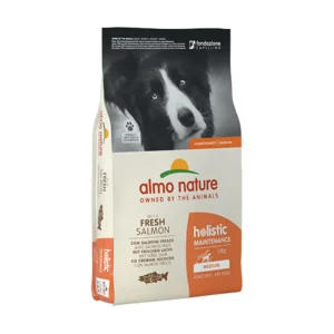 Almo Nature Holistic Salmone Fresco 12kg Crocchette Cani Adulti Medium