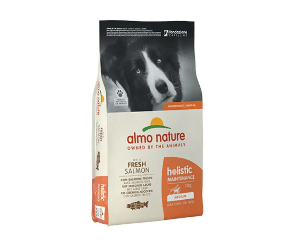 Almo Nature Holistic Salmone Fresco 12kg Crocchette Cani Adulti Medium