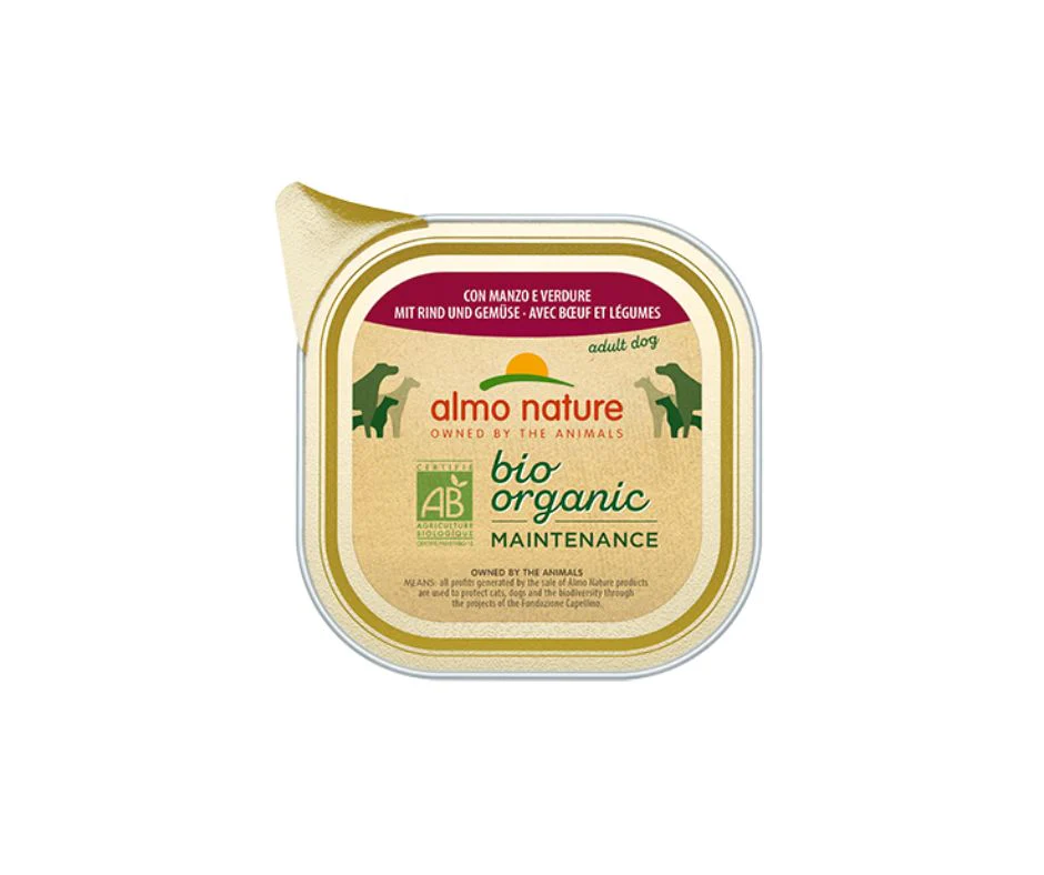 Almo Nature Bio Organic Manzo e Verdure 300g Vaschetta Cani - immagine 2