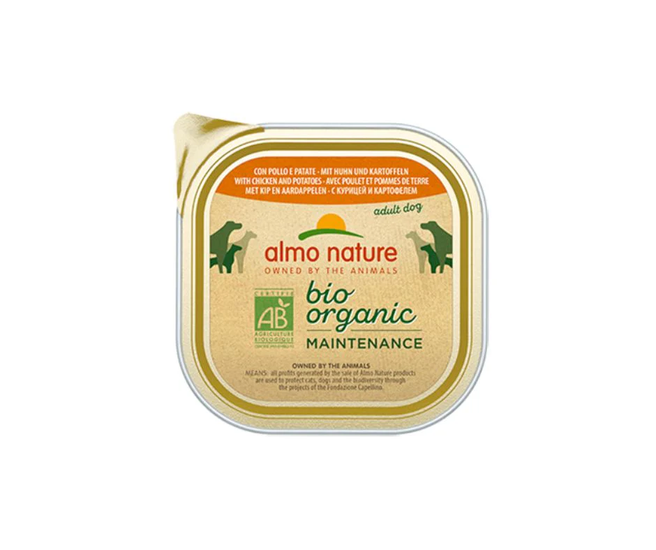 Almo Nature Bio Organic Pollo e Patate 300g Vaschetta Cani - immagine 2