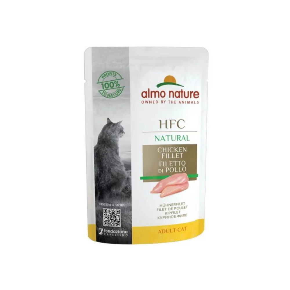 Almo Nature HFC Filetto Di Pollo Natural 55g Bustina Gatti Adulti - immagine 2
