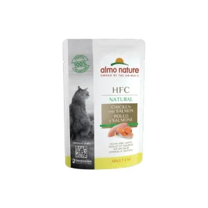 Almo Nature HFC Natural Con Pollo e Salmone 55g Bustina Gatti Adulti