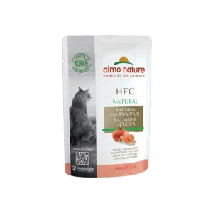 Almo Nature HFC Natural Con Salmone e Zucca 55g Bustina Gatti Adulti