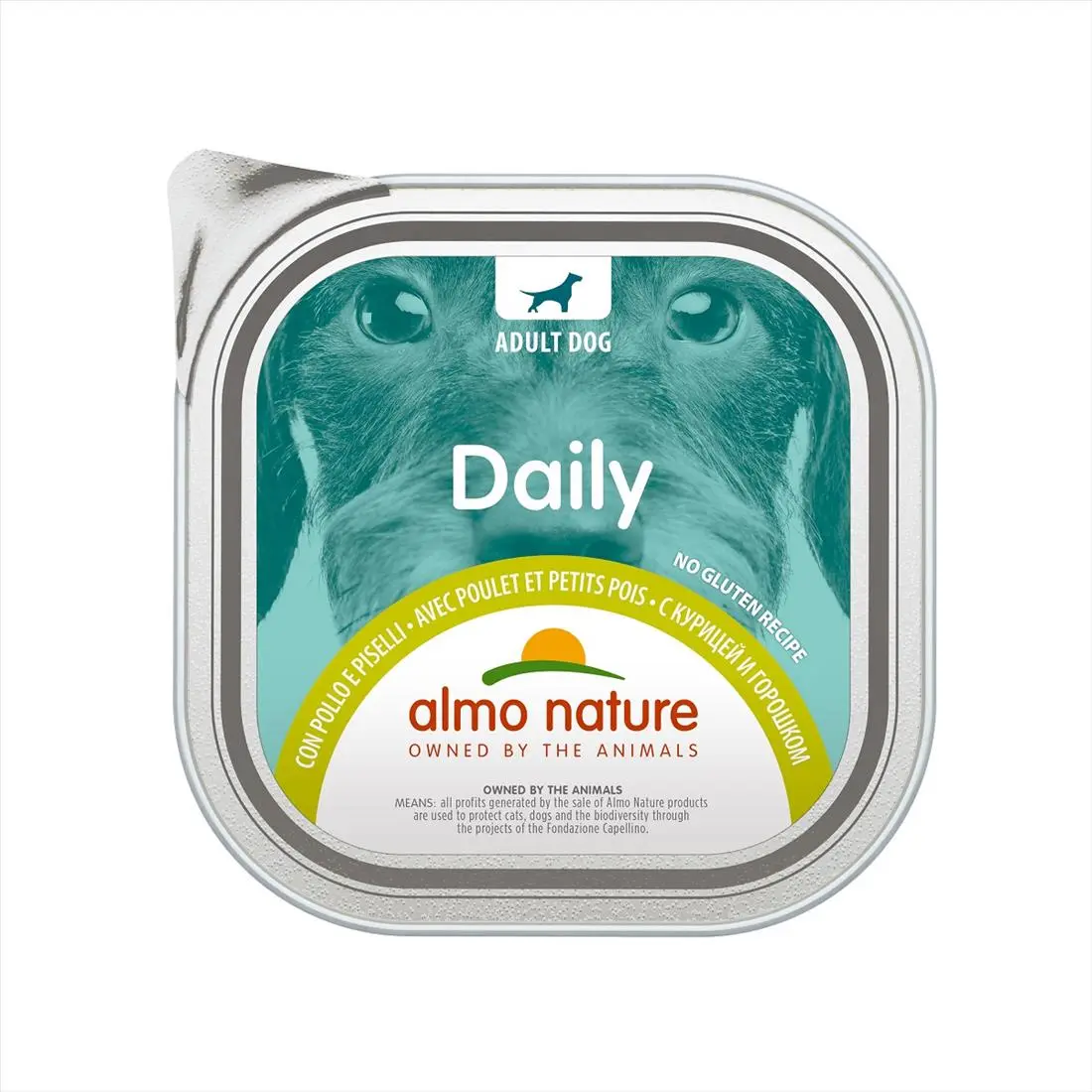 Almo Nature Daily Pollo e Piselli 300g Vaschetta Cani Adulti