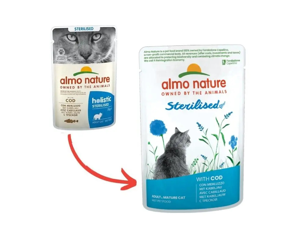 Almo Nature Holistic Sterilised con Merluzzo 70g Bustina Gatti Adulti - immagine 2