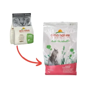 Almo Nature Holistic Anti Hairball Salmone Fresco 2Kg Crocchette Gatti Adulti