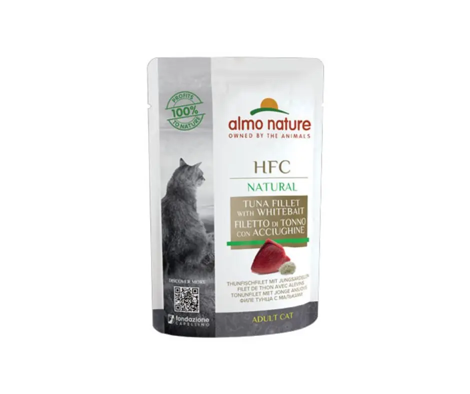 Almo Nature Filetto Di Tonno Con Acciughine Natural Bustina 55g Gatti Adulti - immagine 2